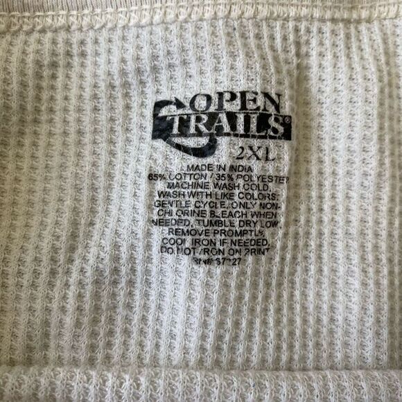 Fruit of the Loom & open trails men 2XL 3 bundle Longsleeve waffle print shirts - Picture 5 of 12